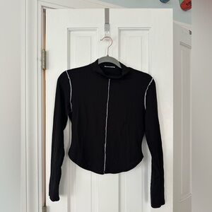 Reformation Black Long Sleeve Top